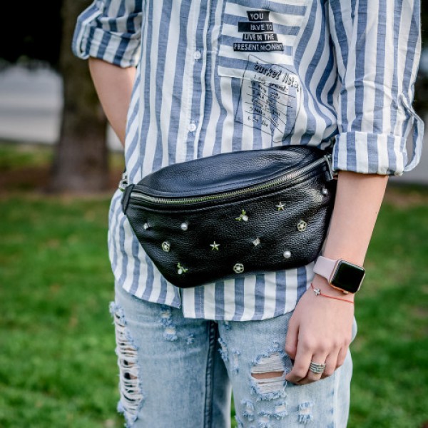 

Кожаная женская сумочка LL №90864 black