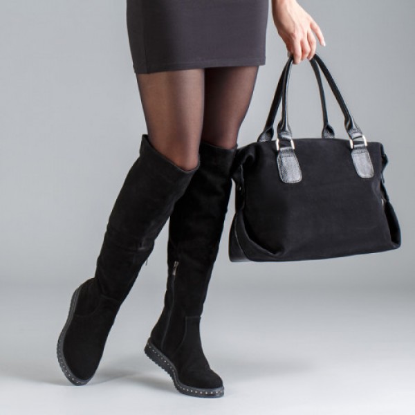 

Женская сумка из натуральной замши LL №90324 black