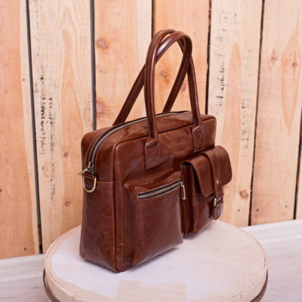 

Кожаная сумка женская LL №91422 brown