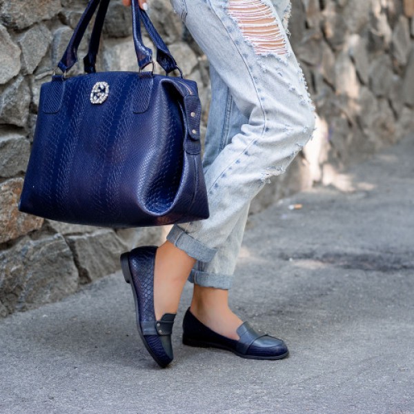 

Сумка женская из кожи LL №91573 blue