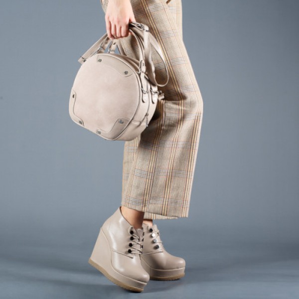 

Женская замшевая сумочка LL №901153 beige