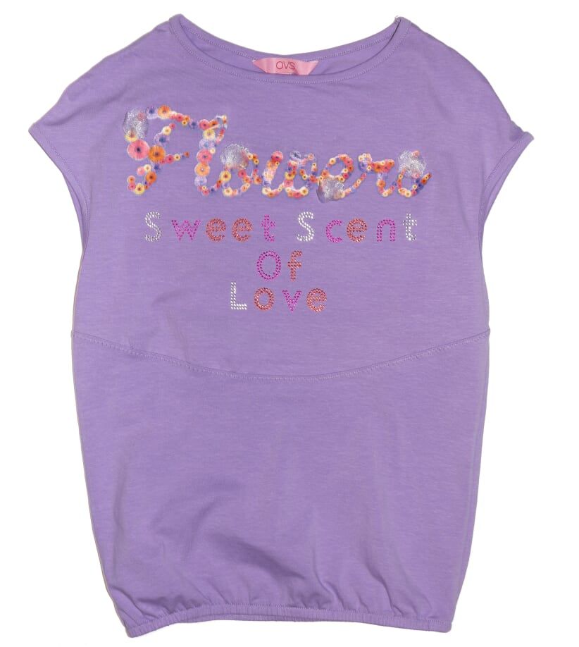 

Футболка OVS kids 122 см фиолетовая 4582384