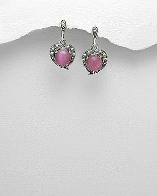 

Серебряные гвоздики с кошачьим глазом, 12/55-565-5190/703