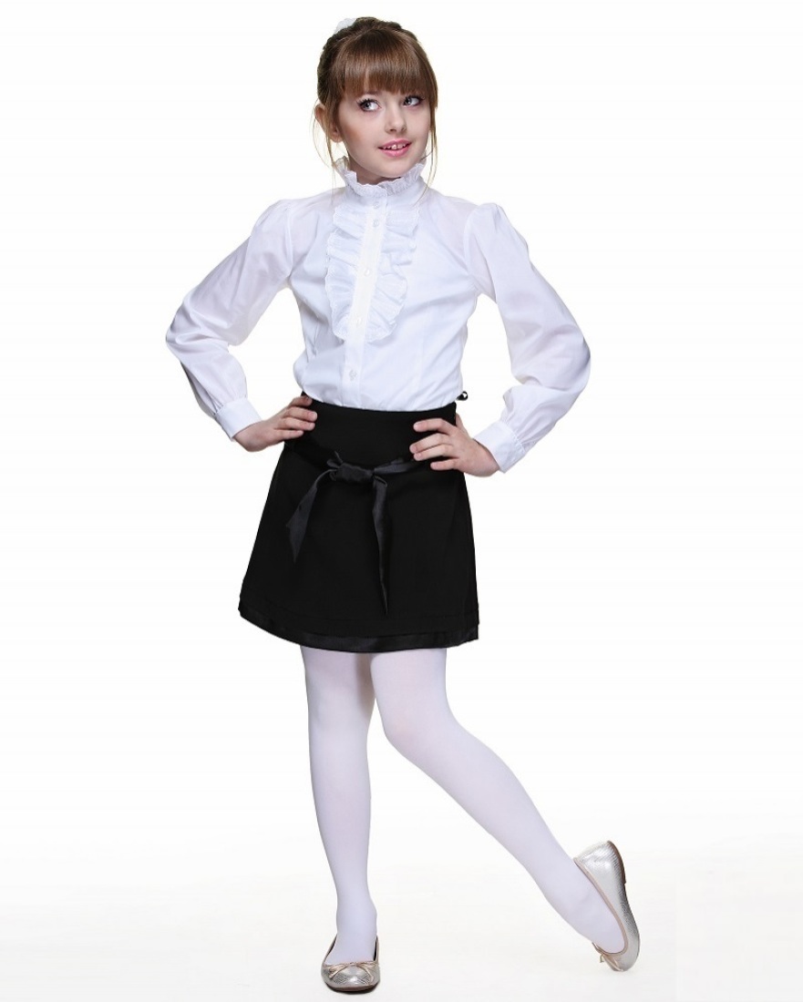 

Блуза Lukas Kids рюши кружево 140 белая (1235)