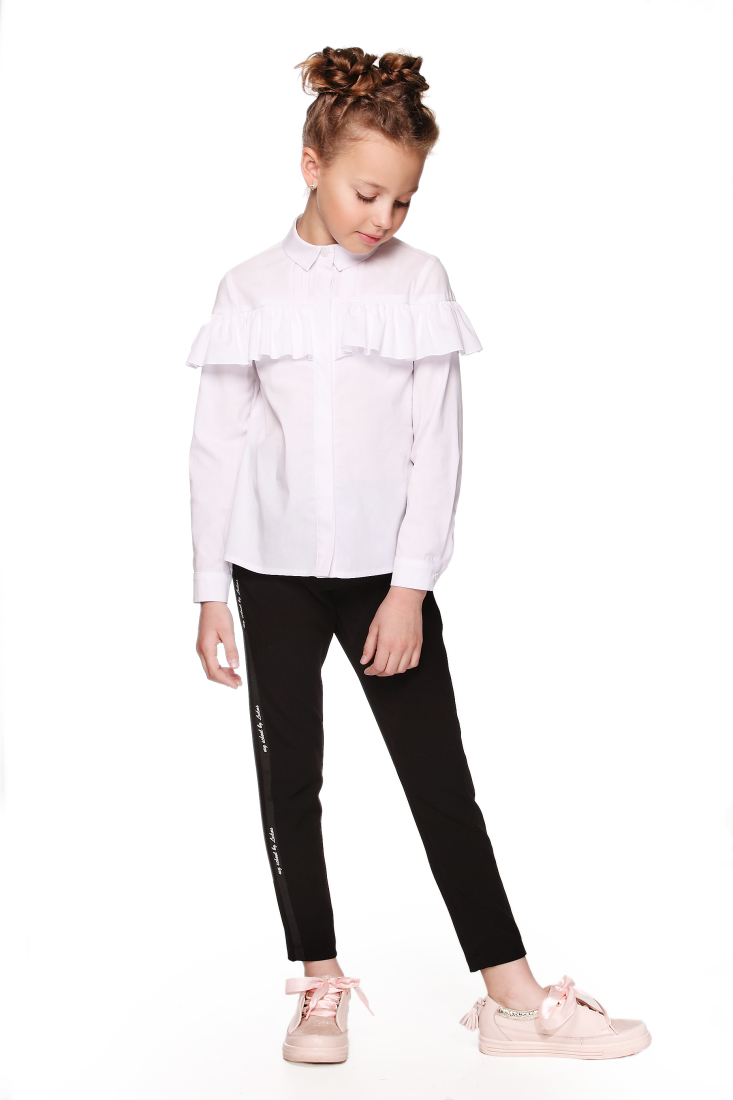 

Блуза Lukas Kids с кокеткой рюши 134 белая(8236)