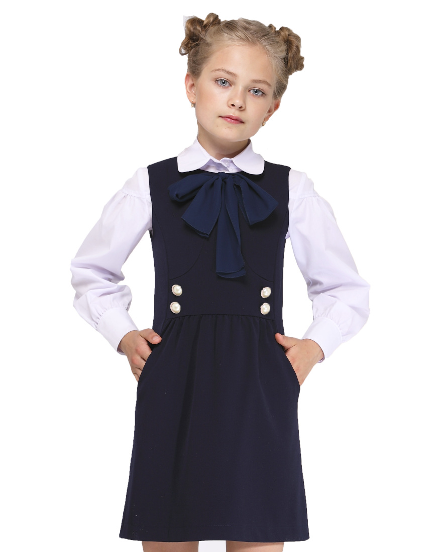 

Сарафан Lukas Kids с бантом 158 синий(8204с)