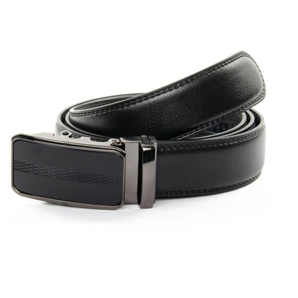 

Кожаный мужской ремень автомат 25-DM-6433-1 black 120 см.