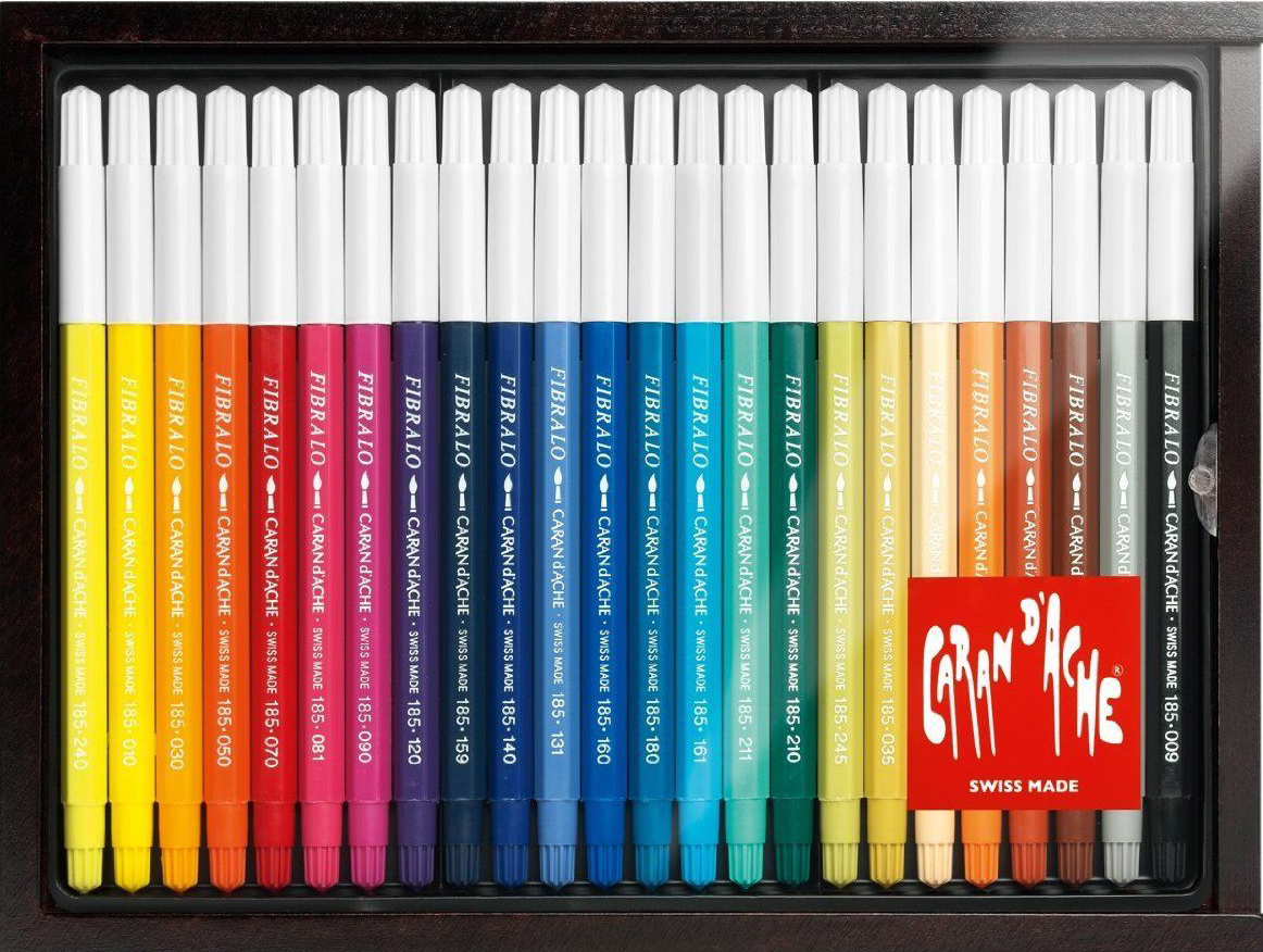 

Набор фломастеров Caran d'Ache Fibralo деревянный бокс Discovery 24 цвета (7630002319270)