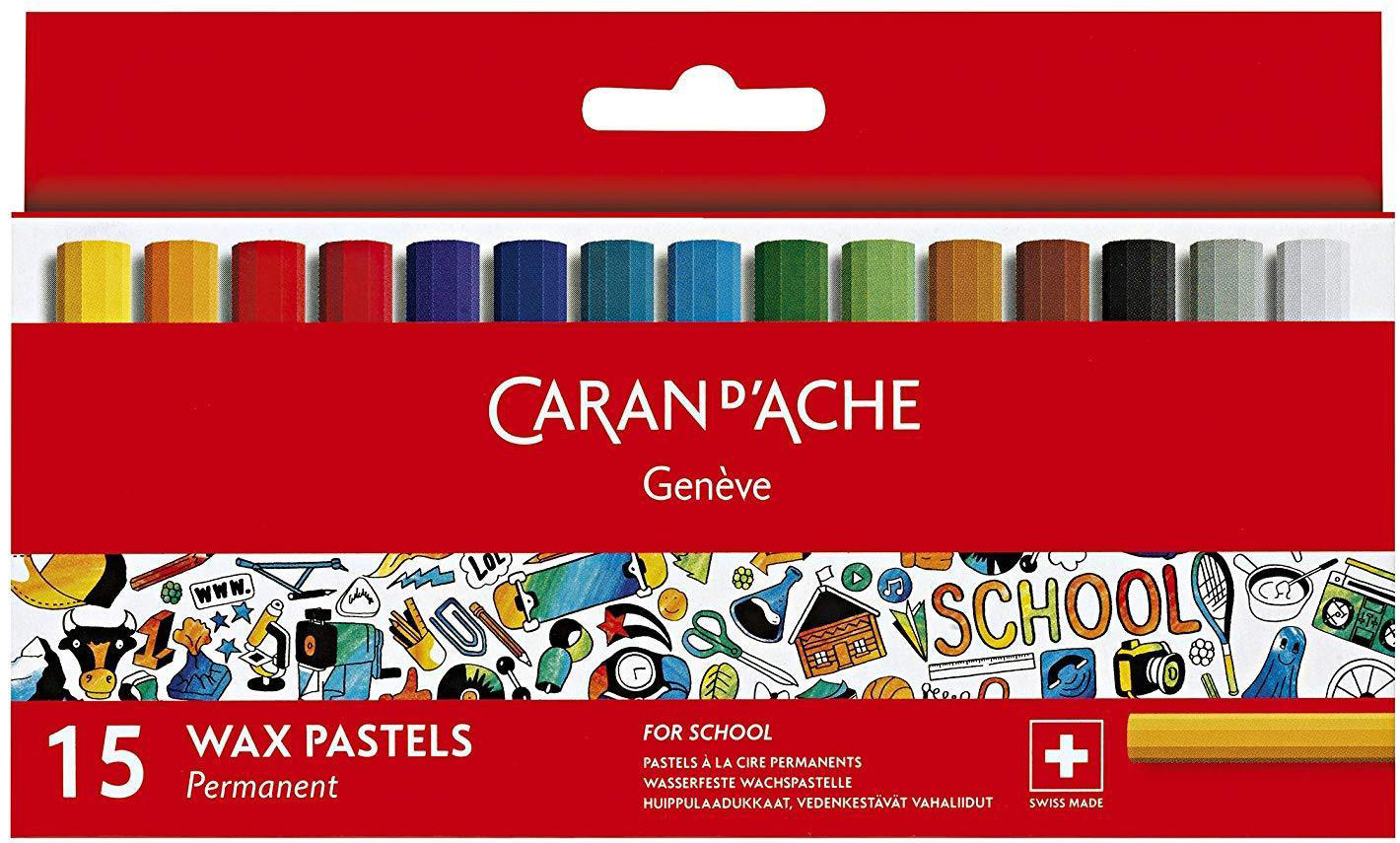 

Пастель восковая Permanent Caran d'Ache School Line картонный бокс 15 цветов (7610186238154)