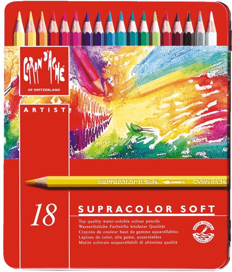 

Карандаши цветные акварельные Caran d'Ache Supracolor металлический бокс 18 цветов (7610186043185)