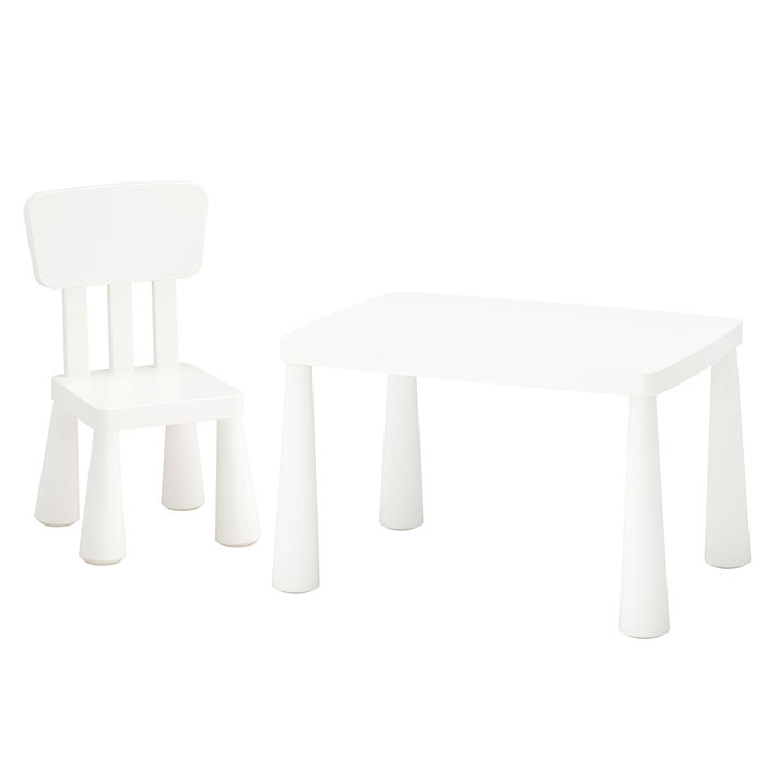 

Набір стіл та стілець Ikea Mammut White