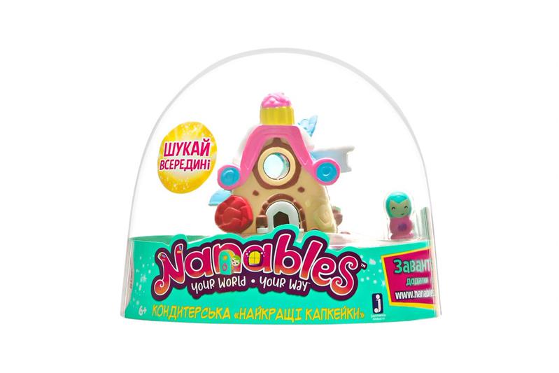 

Детский игровой набор от 6лет Jazwares Nanables Small House Город сладостей Кондитерская Лучшие капкейки (NNB0010)