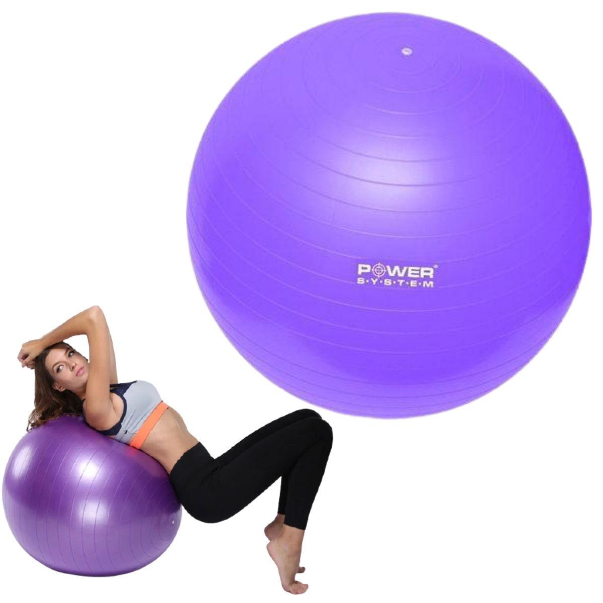 

Гимнастический мяч фитбол Power System PS-4012 Purple 65 cm для фитнеса, пилатеса, беременных и грудничков