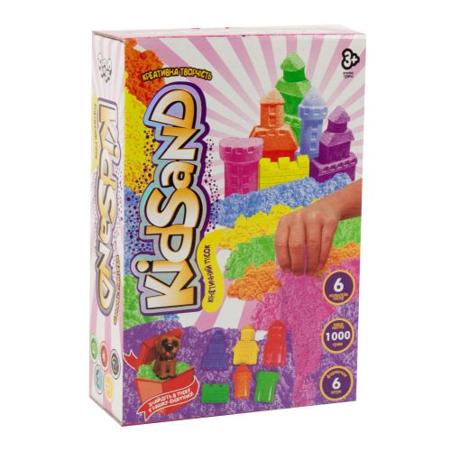

Кинетический песок "KidSand" с формочками, 1000 г (укр) KS-04-13U (15-54539)