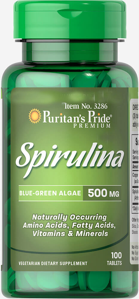 

Специальный продукт Puritan's Pride Spirulina 500 mg 100 таблеток (4384301665)