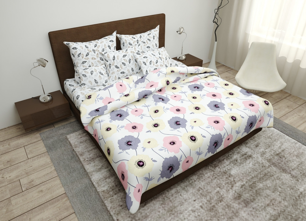 

Комплект постельного белья Комфорт-текстиль Нинель бязь Двуспальный