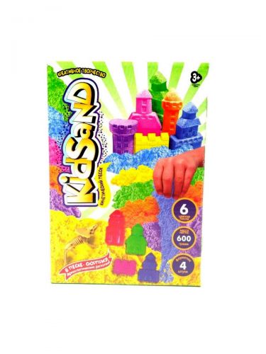 

Кинетический песок "KidSand" с формочками, 600 г (рус) KS-04-06 (15-53172)