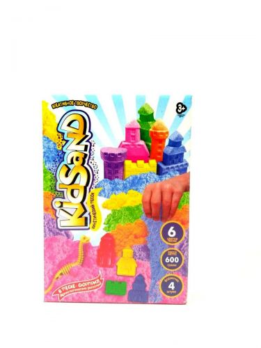 

Кинетический песок "KidSand" с формочками, 600 г (рус) KS-04-04 (15-53170)