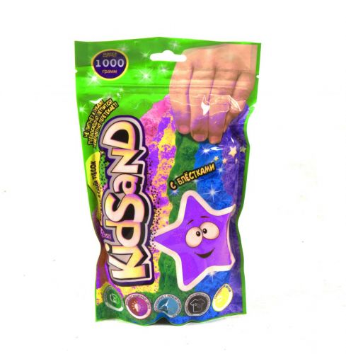

Кинетический песок "KidSand", в пакете, 1000 г (фиолетовый) KS-03-01 (15-102835)