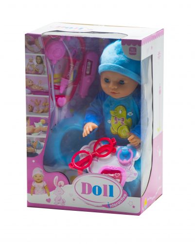 

Функциональный пупс с докторским набором "Doll" (в голубом) YL1812F (15-110403)