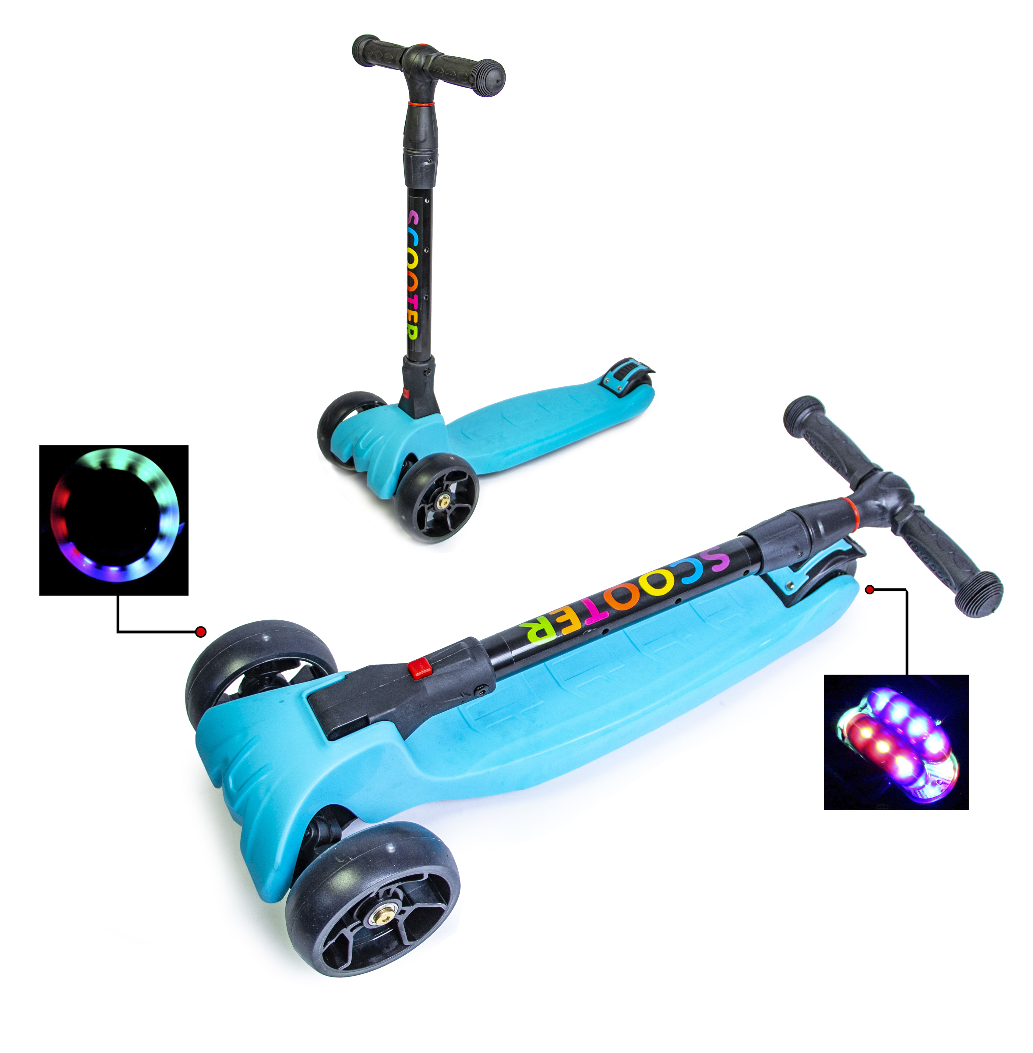 

Самокат Scooter Smart Складная ручка Бирюзовый