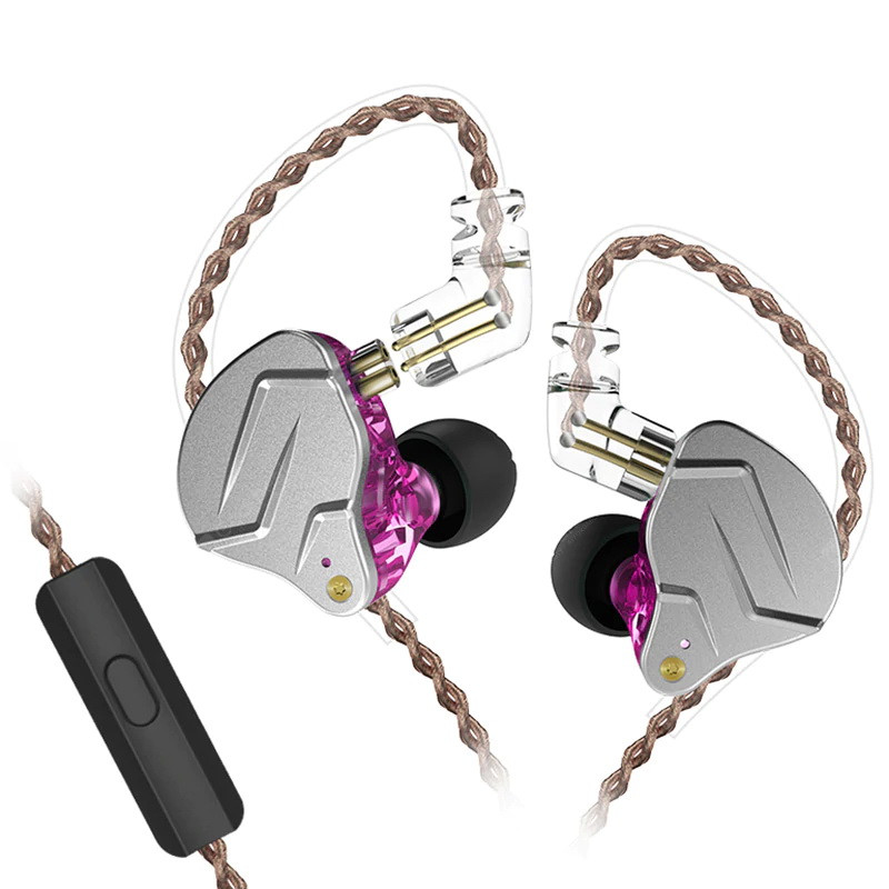 

Гибридные наушники Knowlege Zenith KZ ZSN Pro c микрофоном Purple