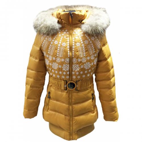 

Куртка зимняя с натуральным мехом Geldeen Fox GF262G 152 см горчичный