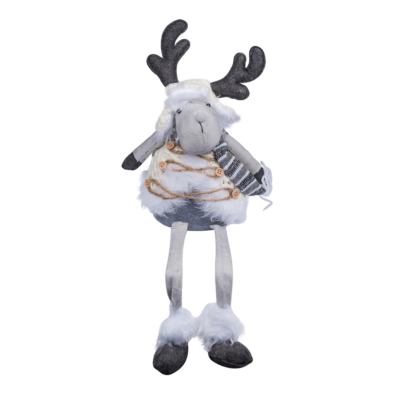 

Фигурка Yes! Fun Олень новогодний №2 20х12х54 Серый с белым (973611)