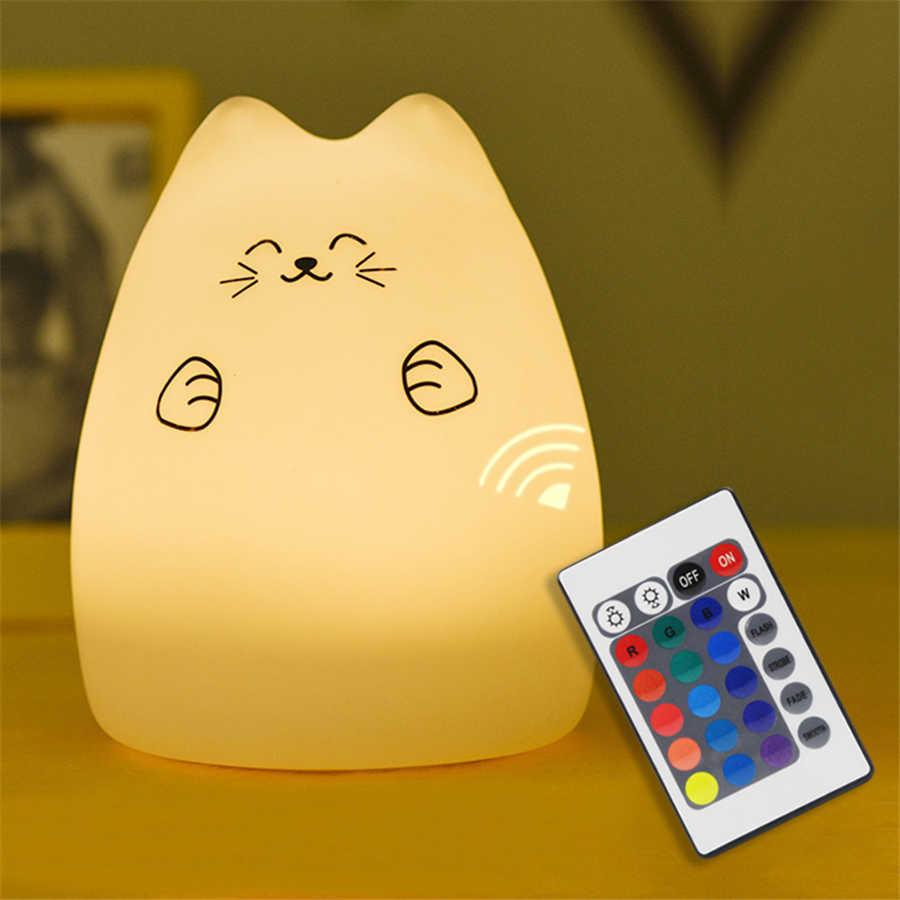 

Ночник силиконовый 3DTOYSLAMP Котик с лапками 16 цветов Пульт ДУ Регулировка яркости