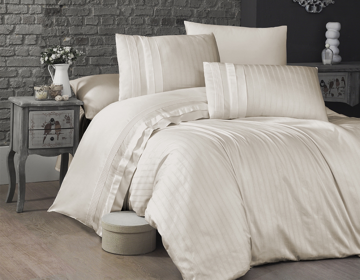 

Комплект постельного белья First Choice Deluxe Сатин 200х220 "NEW TREND KREM"
