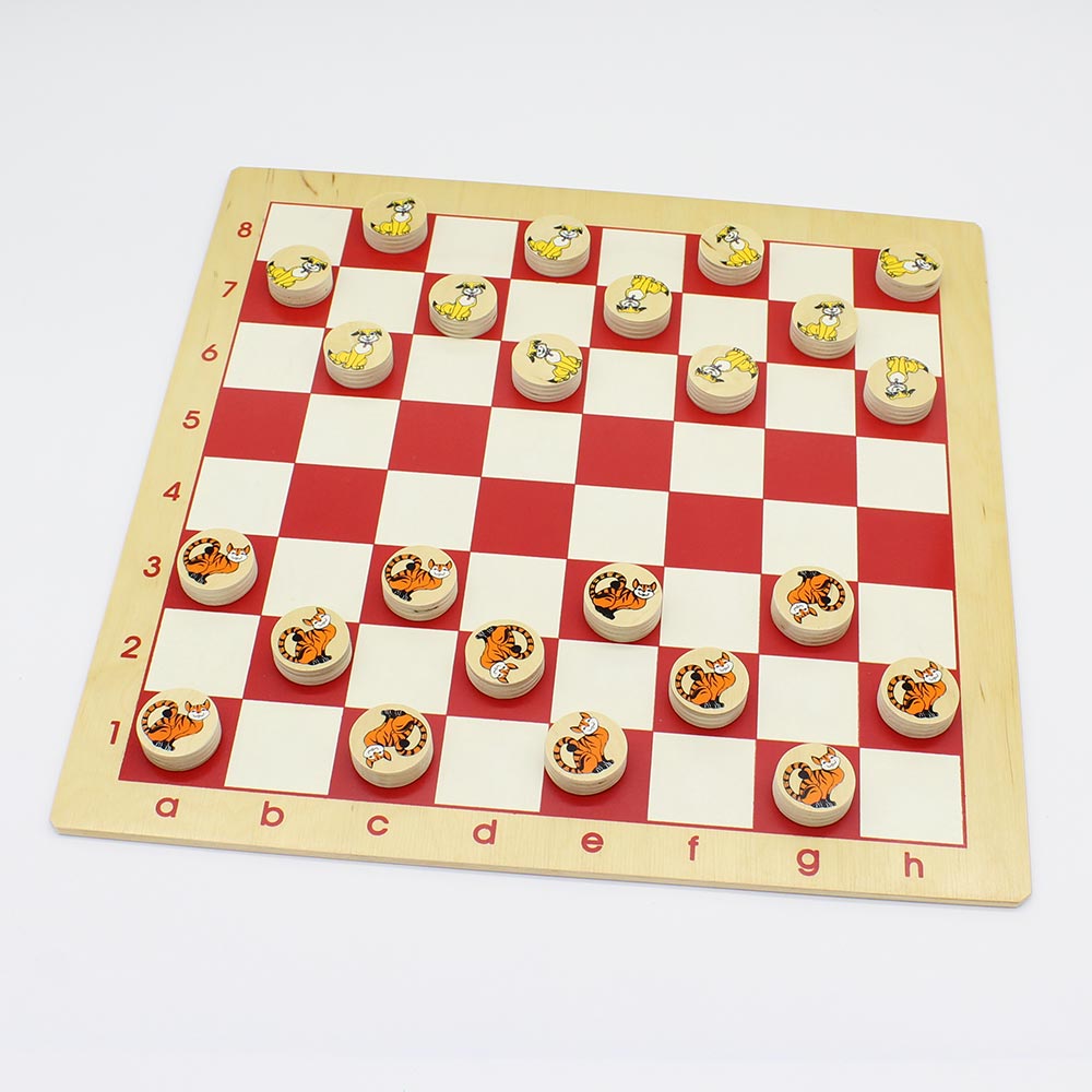 

Настільная ігра Шашки Котисобаки Lam Toys 25 деталей 37.00х37.00х0.60 (1510)