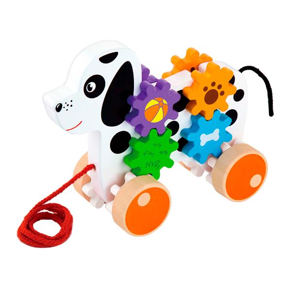

Деревянная каталка Viga Toys Собачка с шестеренками (50977)