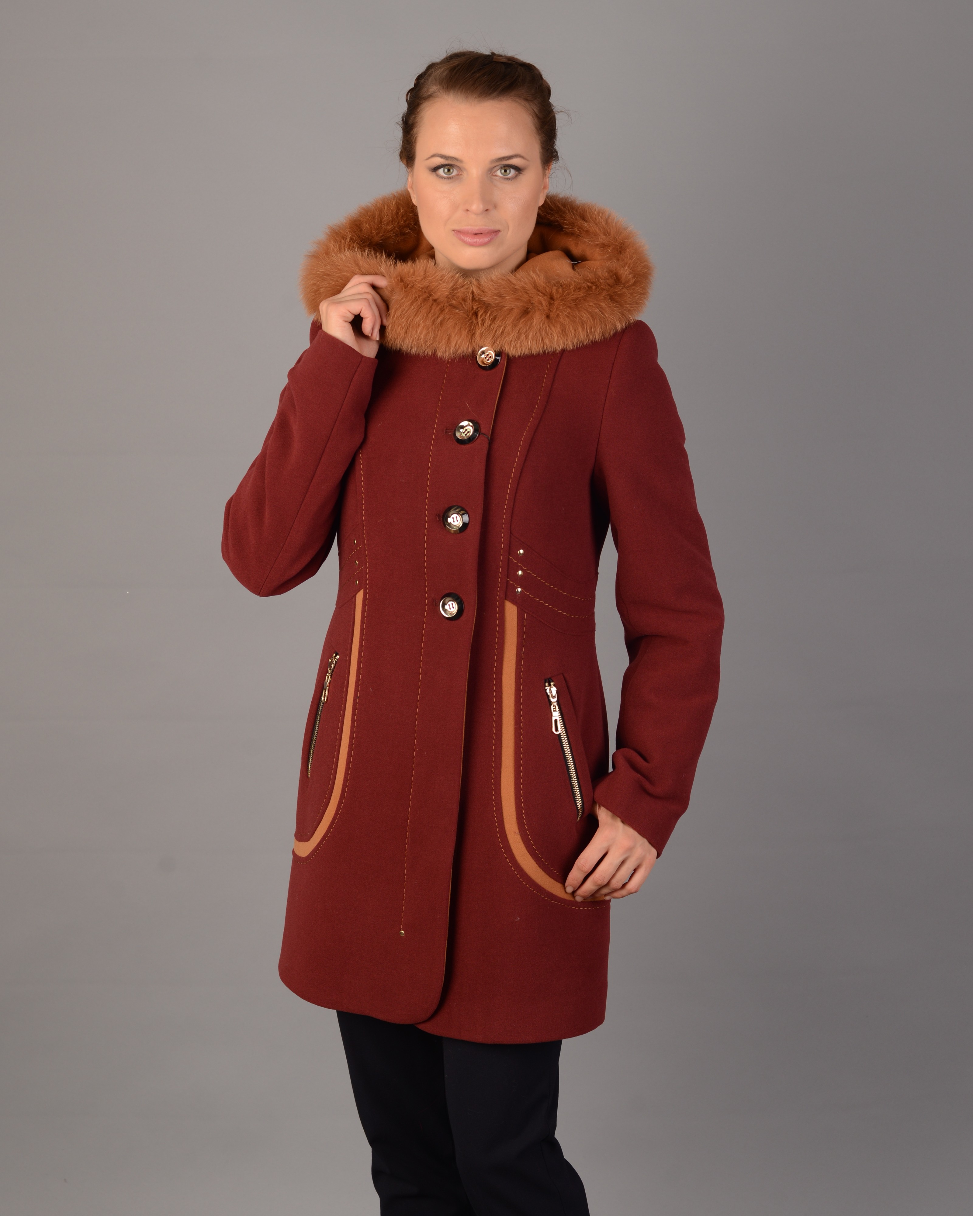 

Пальто Maximoda ЕМТ5059  бордовый, Пальто Maximoda ЕМТ5059 46 бордовый