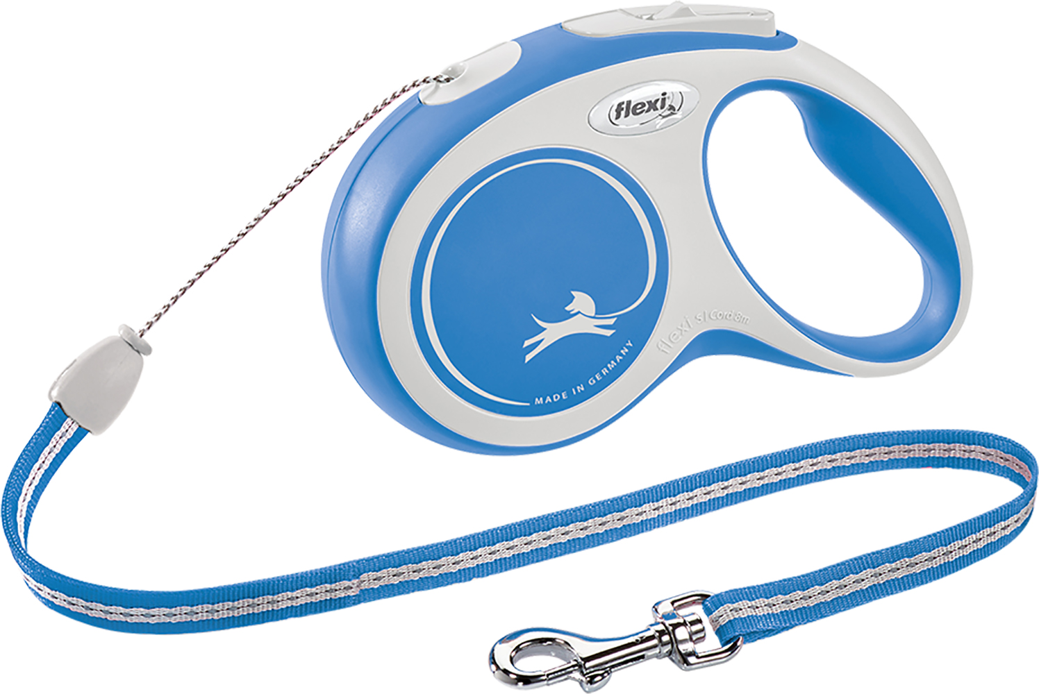 

Поводок-рулетка Flexi New Comfort S трос 8 м Синий