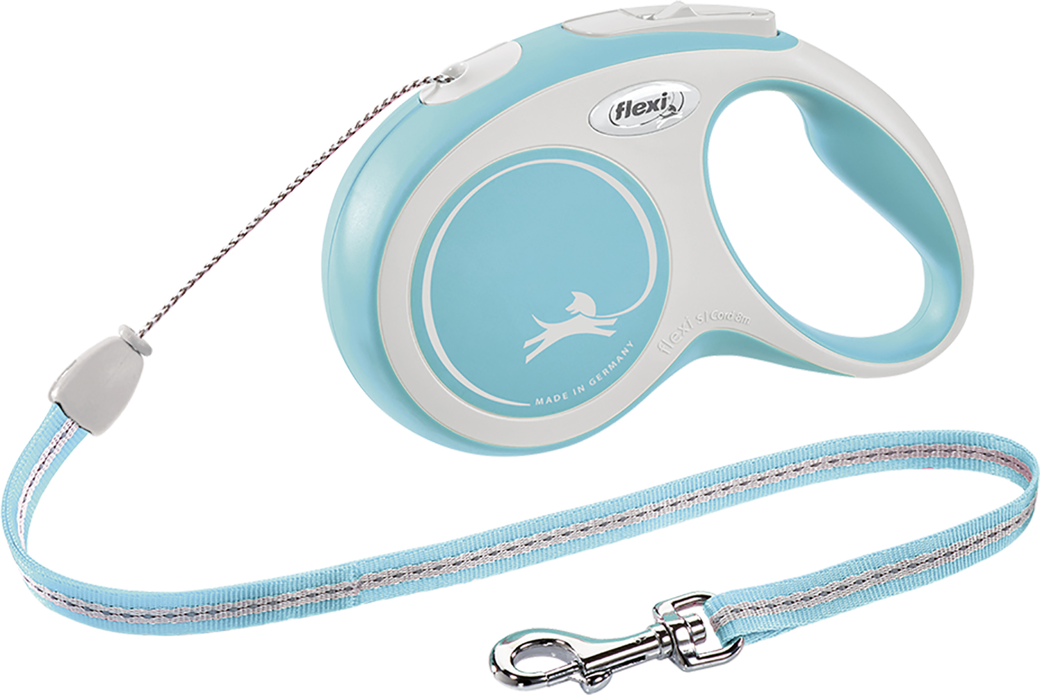 

Поводок-рулетка Flexi New Comfort S трос 8 м Голубой