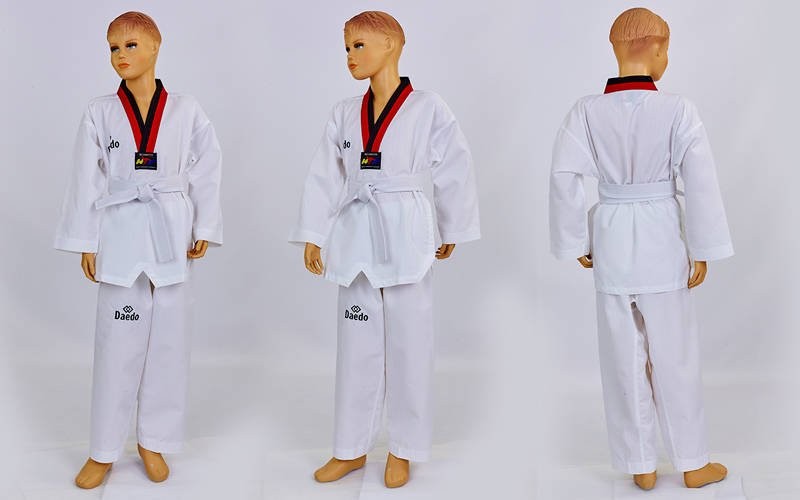 

Кимоно для таеквондо (добок) WTF Daedo CO-5567 белый 140 см