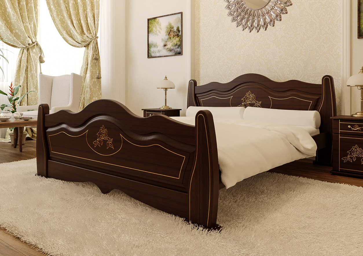 

Кровать МАЛЬВА ЧДК (120 * 200) Темный орех