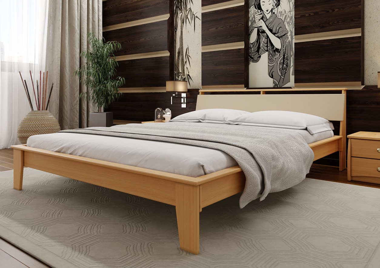 

Кровать ВЕНЕЦИЯ Мягкое изголовье ЧДК (160 * 200) Ольха