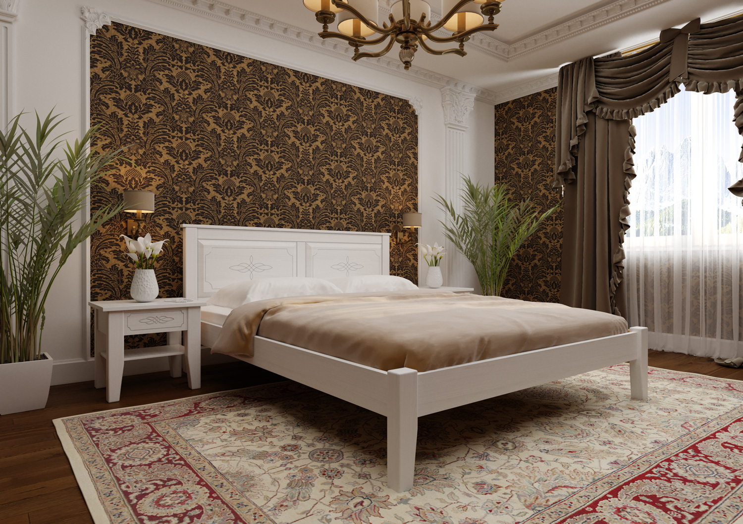 

Кровать Майя Низкое изножье ЧДК (120 * 200) Белый эмаль