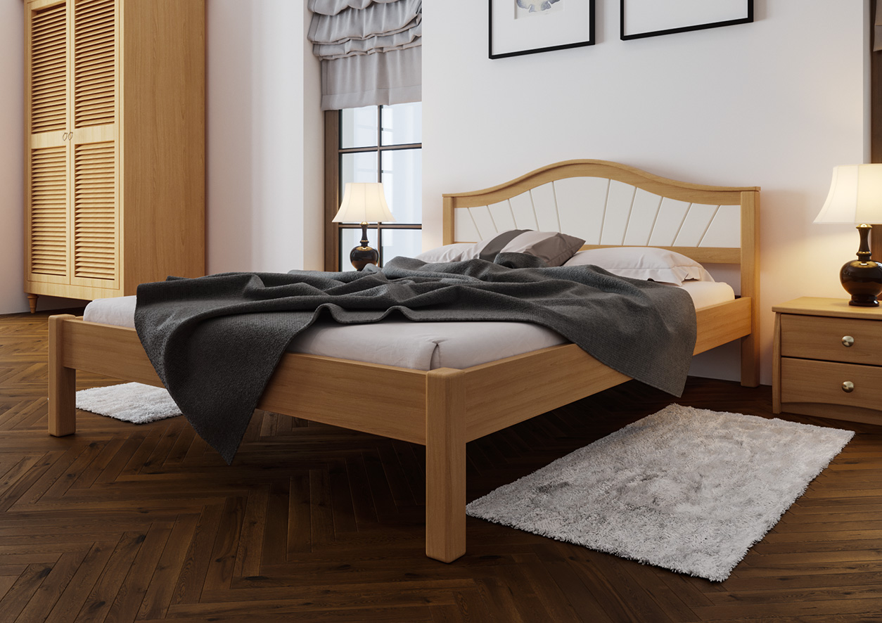 

Кровать ИТАЛИЯ Мягкое изголовье ЧДК (160 * 200) Ольха