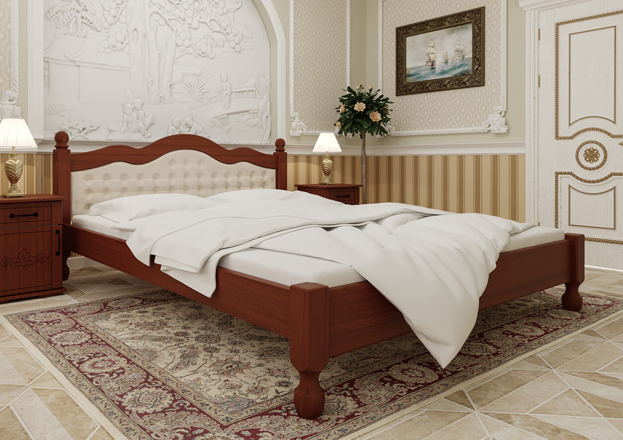 

Кровать Магнолия» мягкое изголовье ЧДК (180 * 200) Яблоня