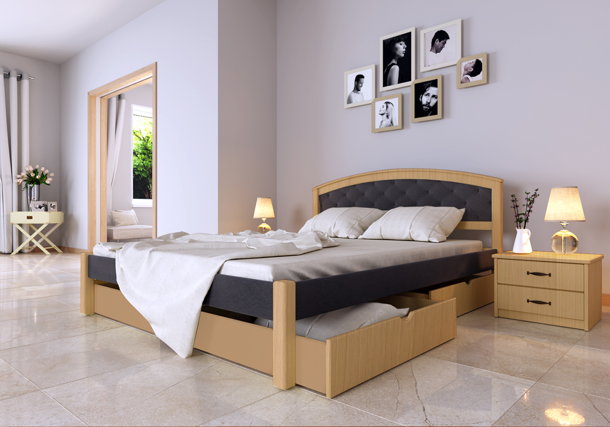 

Кровать Британия Комби ЧДК (160 * 200) Ольха