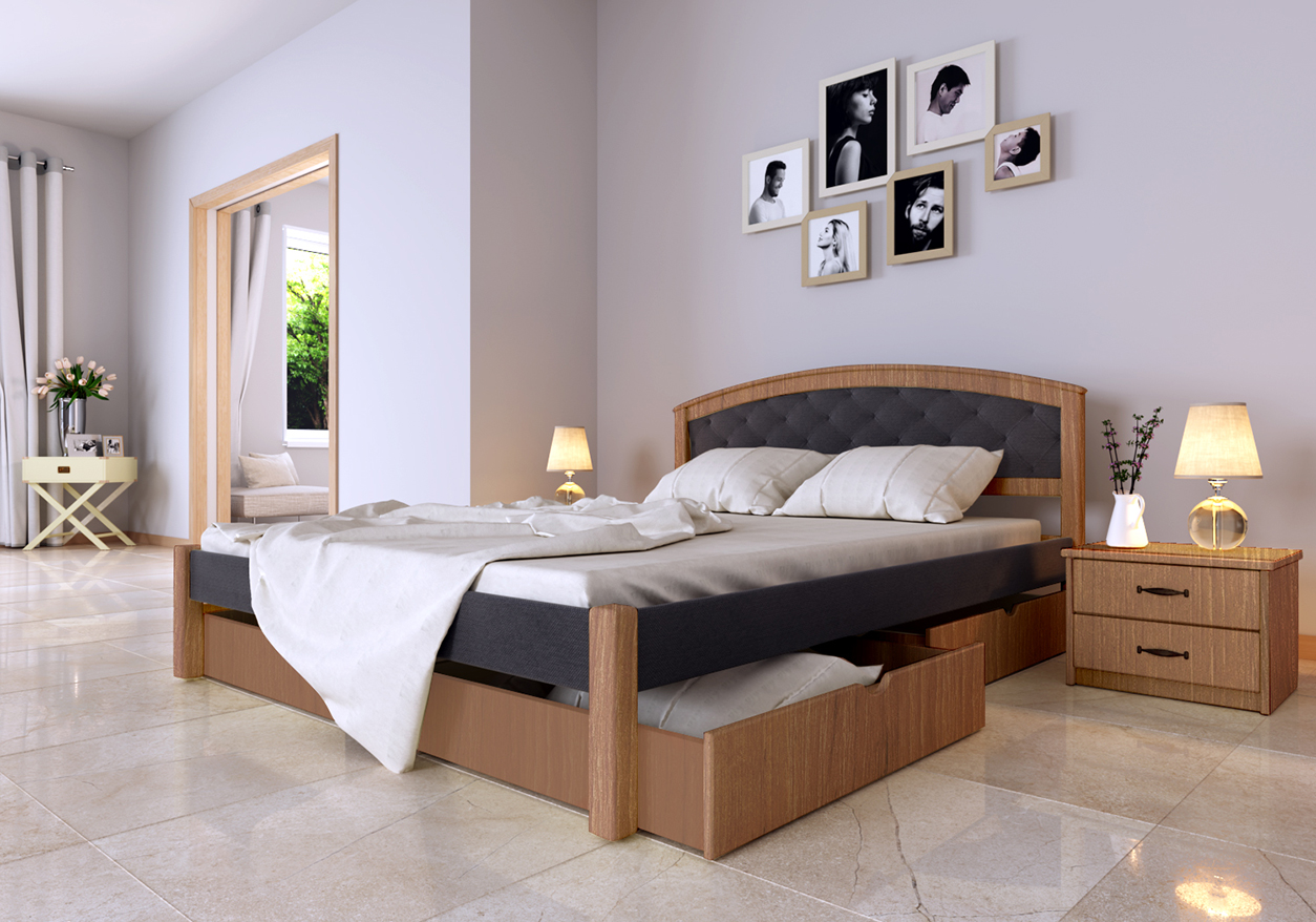 

Кровать Британия Комби ЧДК (180 * 200) Орех
