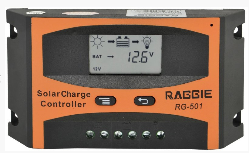 

Контроллер для солнечной батареи Raggie controler RG-501 20A (2816)