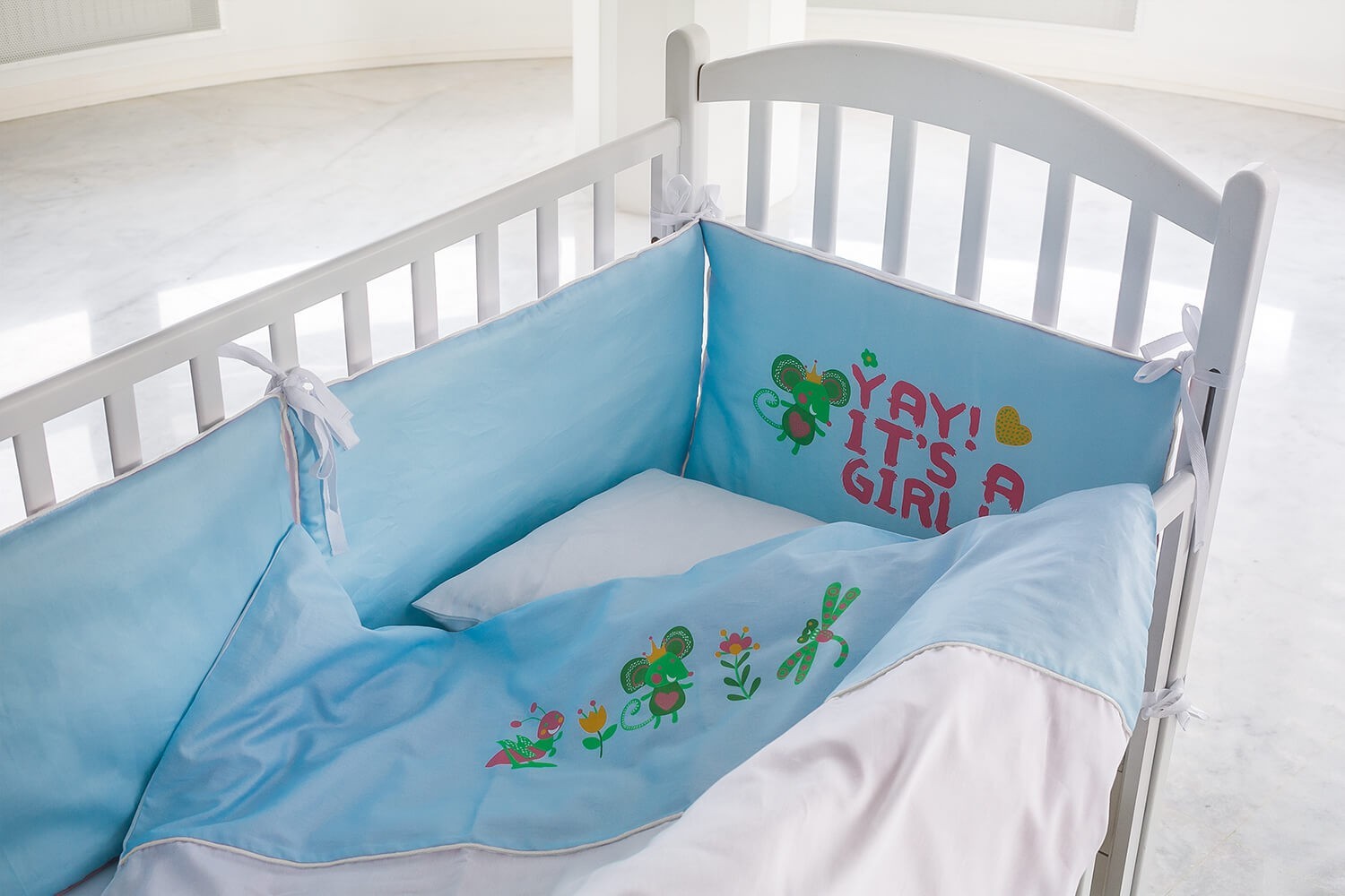 

Комплект постельного белья Kiddy Fusion Сатин Милый мышонок 100х140 см Голубой (6205003719/1)