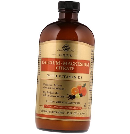 

Жидкий Кальций Магний Д3, Calcium Magnesium Citrate Liquid, Solgar 473мл Ваниль-апельсин (36313163)
