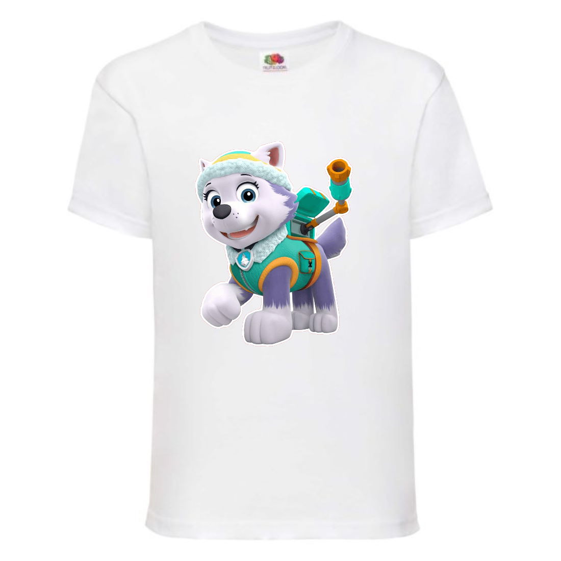 

Футболка детская Щенячий патруль (Paw Patrol) белая (everest-white) размер 128 см