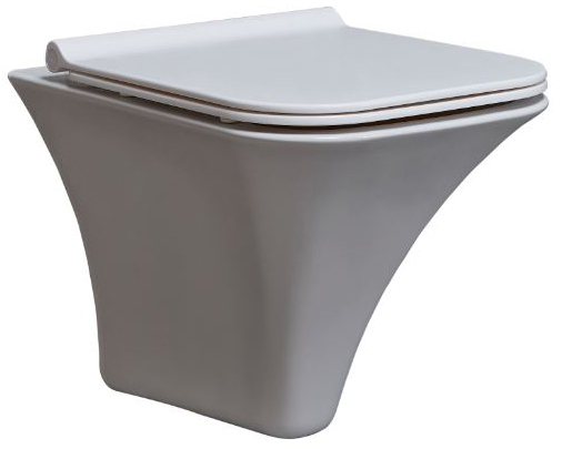 

Унитаз подвесной EGE VITRIFIYE Selge 54303 безободковый с сиденьем Soft Close дюропласт