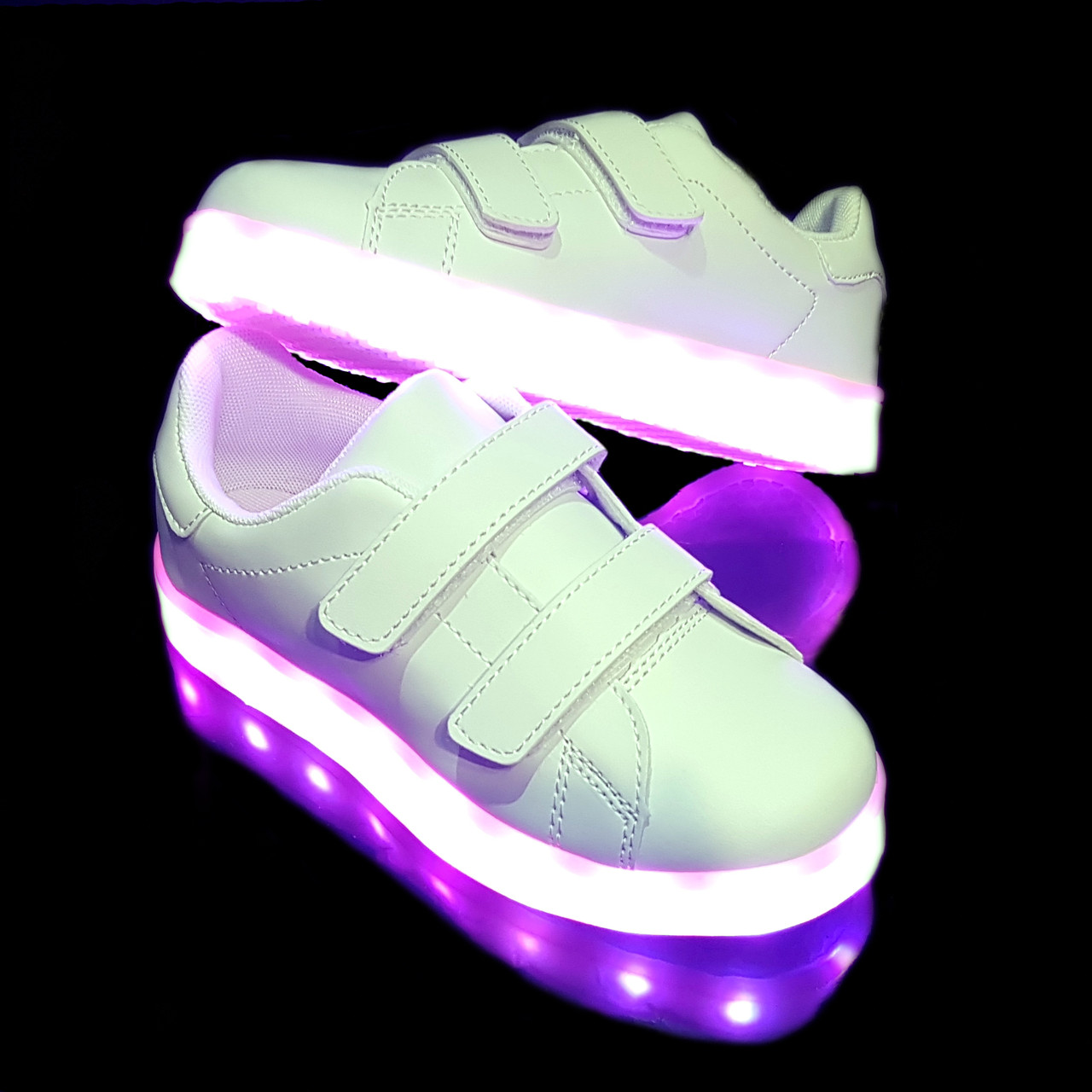

Кроссовки для мальчиков LED липучка White H2 32 p