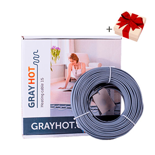 

Теплый пол Grayhot двухжильный кабель 23 м.п. + терморегулятор
